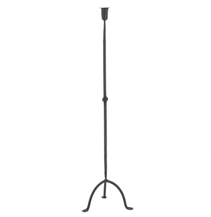 Kaarsenstandaard staand zwart metaal