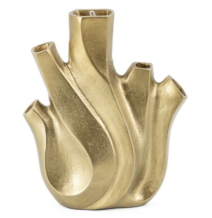 Vaas metaal raw gold