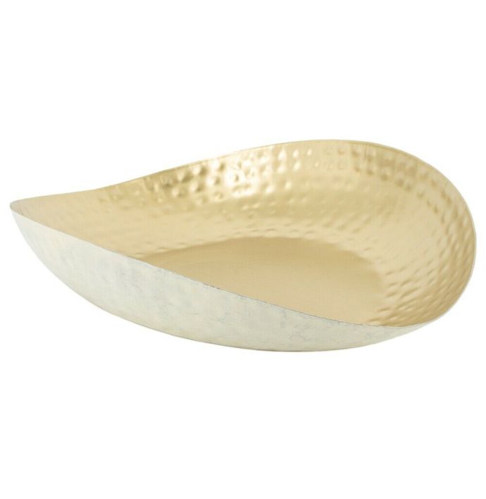 Tray metaal druppel wit met goud