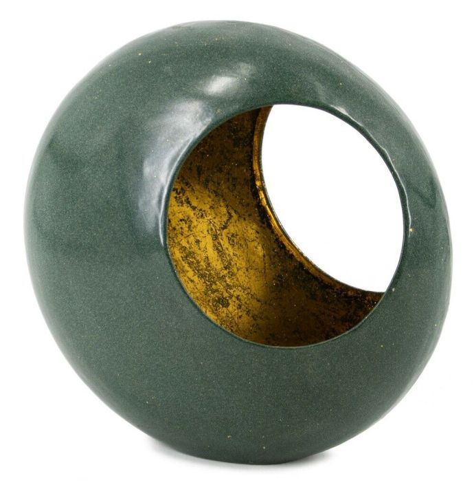 Standing egg windlicht groen