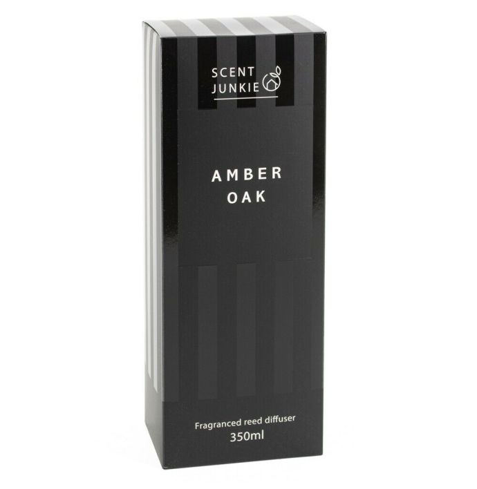 Geurdiffuser met stokjes 350ml amber oak 