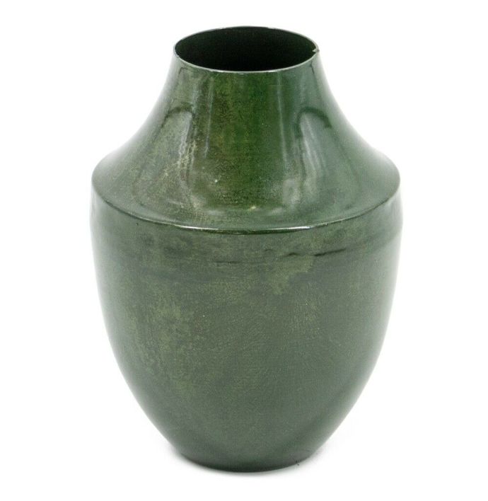 Vaasje metaal green marble