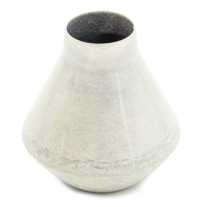 Vaasje metaal white marble