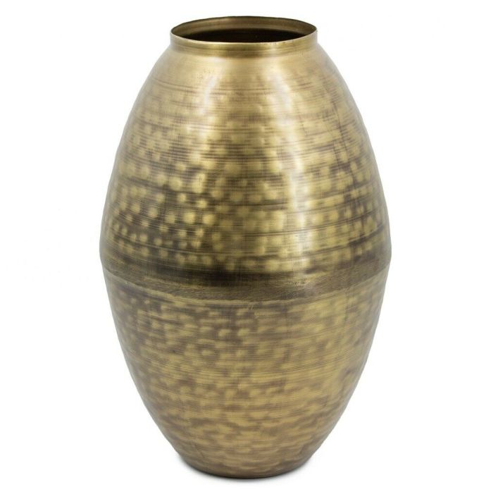 Metalen vaas goud