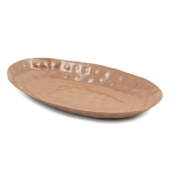 Schaal metaal ovaal brique