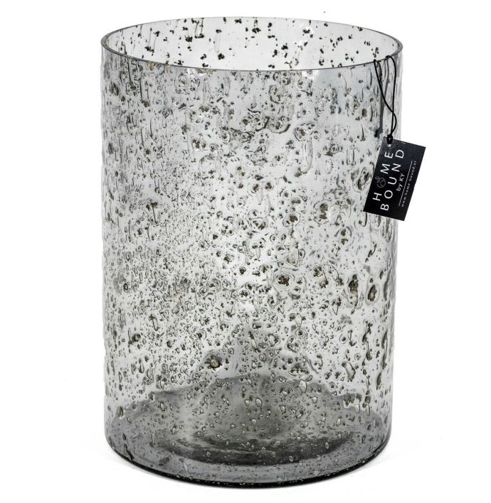 Waxine bubbelglas antraciet