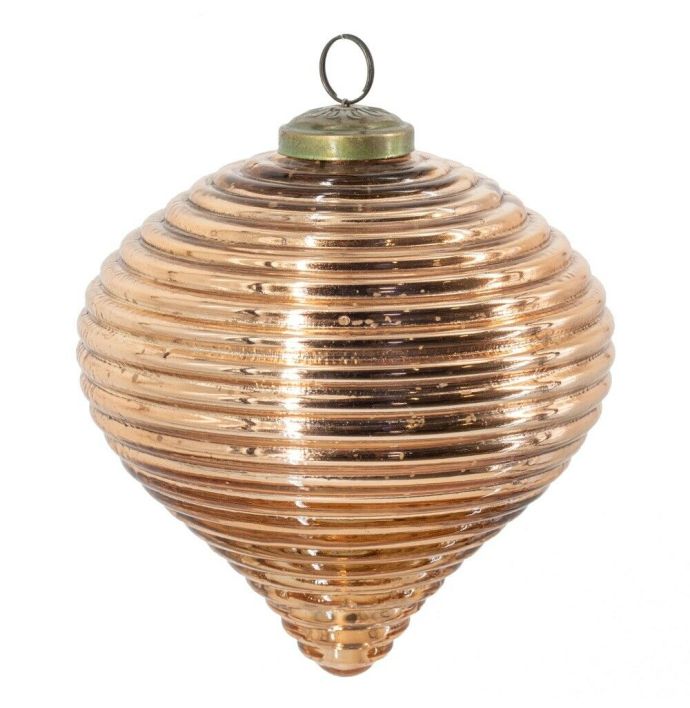 Glazen kerstbal copper