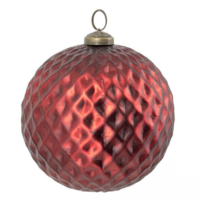 Glazen kerstbal burgundy