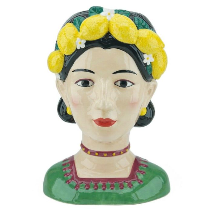 Vaas vrouw gezicht lotus