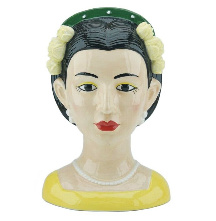 Vaas vrouw gezicht lotus