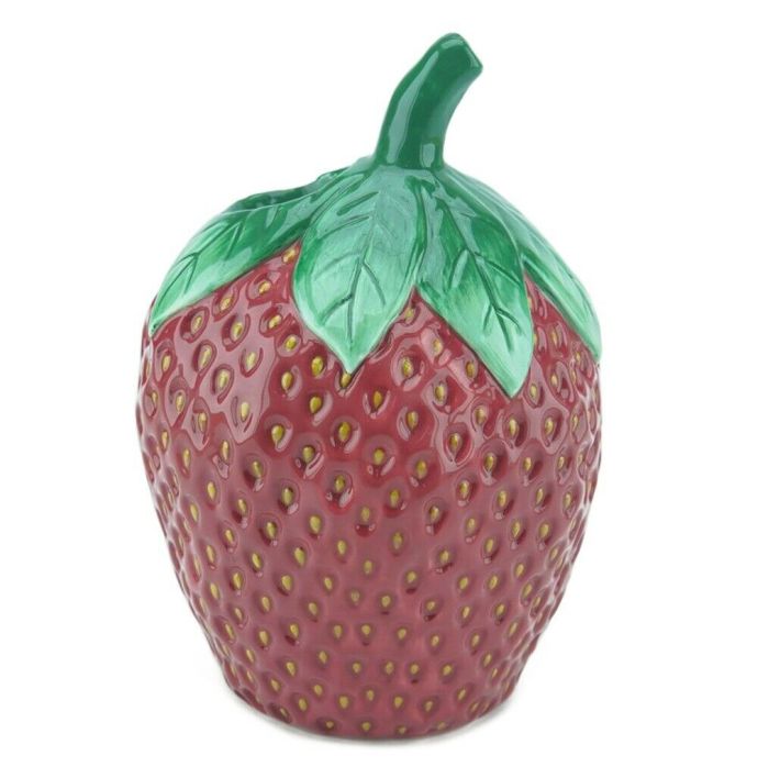 Vaas aardewerk aardbei