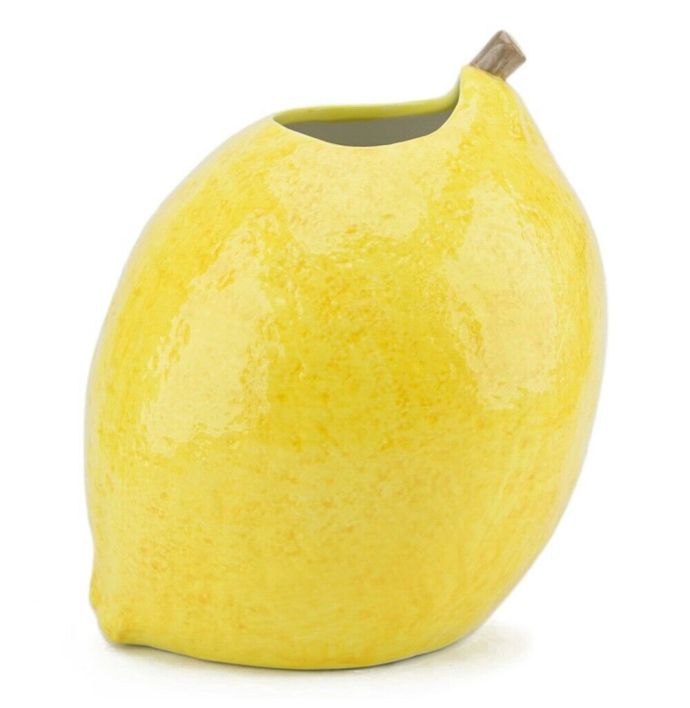 Vaas aardewerk citroen