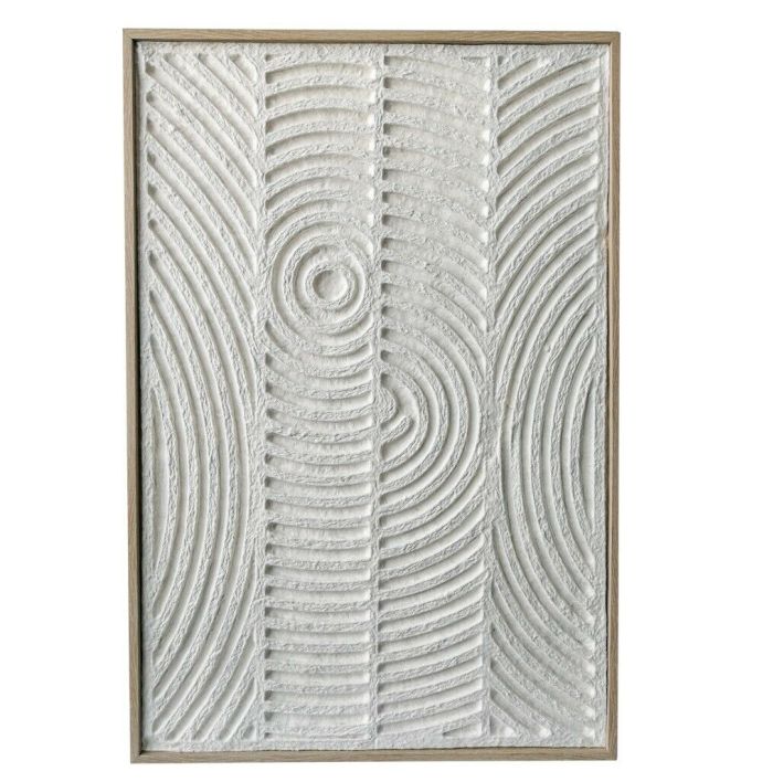 Schilderij abstract organic off-white