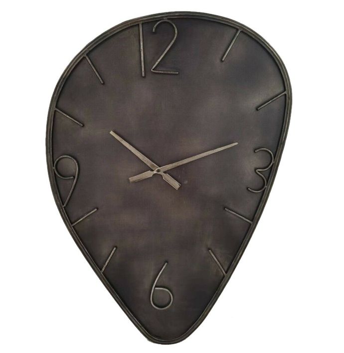 Klok organic brushed metal