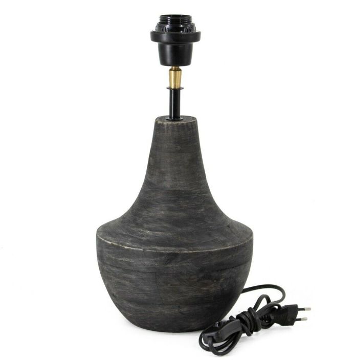 Lampenvoet hout zwart