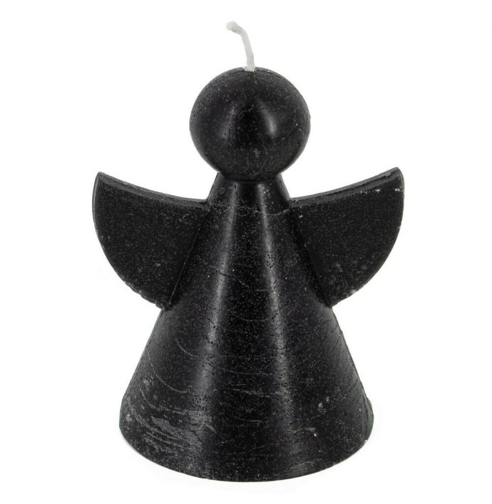 Kaars engel zwart