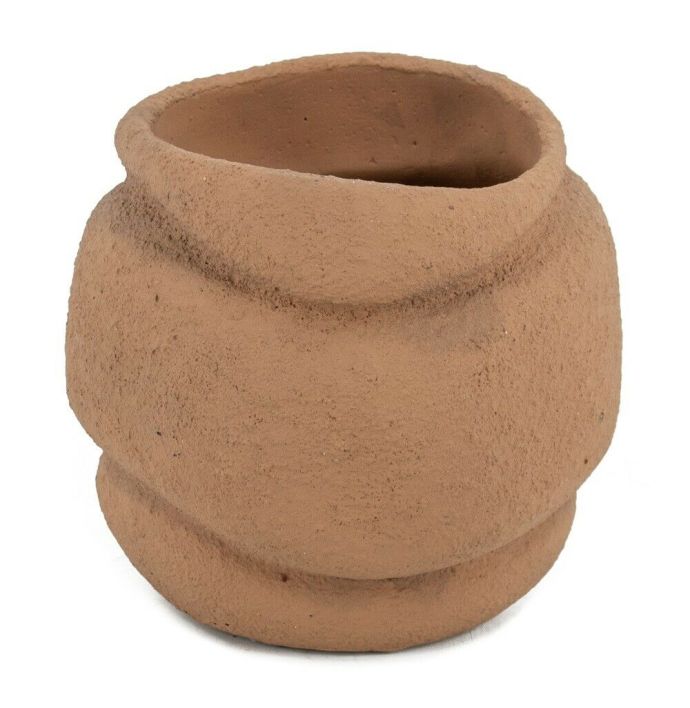 Aardewerk vaas organic zand
