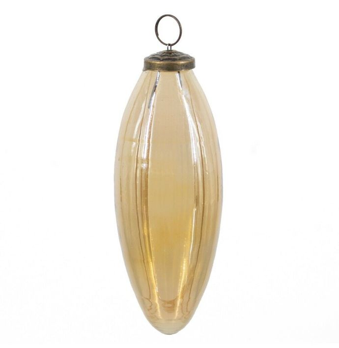 Kerstbal glas oil gold