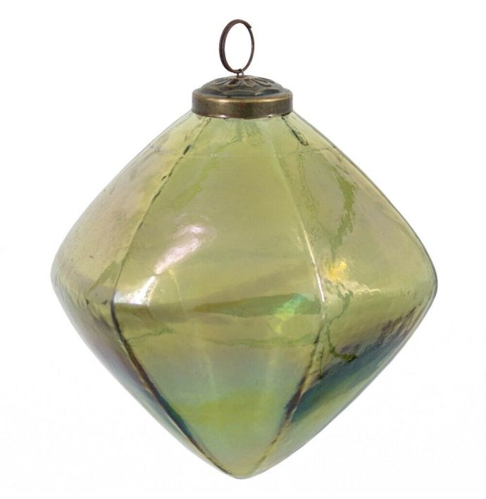 Glazen kerstbal oil green