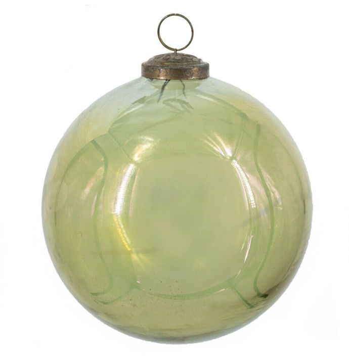 Glazen kerstbal oil green