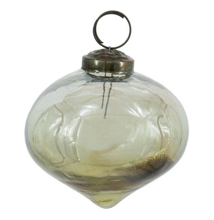 Kerstbal glas oil green