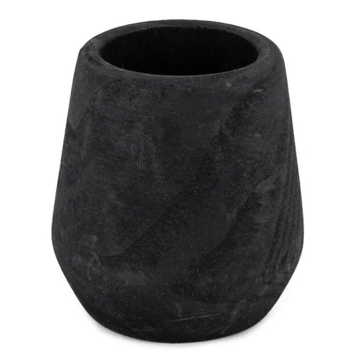 Houten bloempot zwart