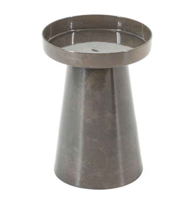 Metalen kaarsenstandaard pink stone