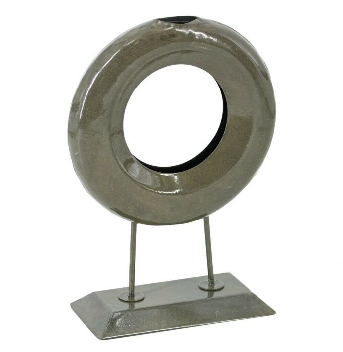 Ornament metaal donut olive