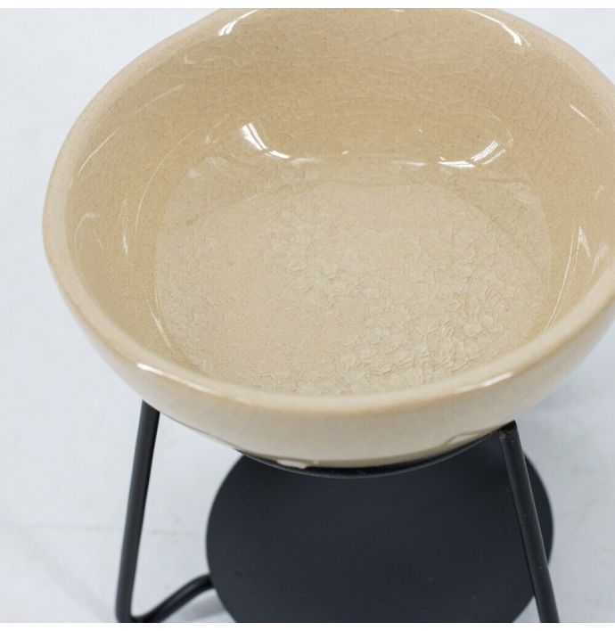 Geurbrander bowl keramiek beige