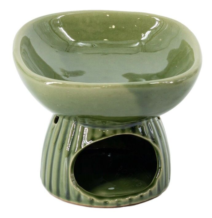 Geurbrander stripe keramiek groen