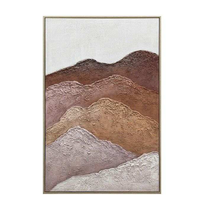 Schilderij handgeschilderd bergen abstract