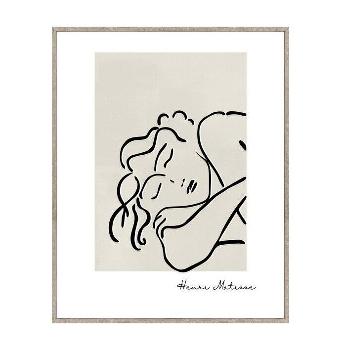 Schilderij line-art vrouw