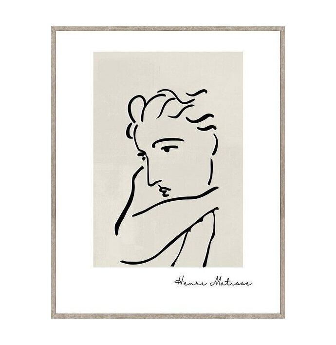 Schilderij line-art vrouw