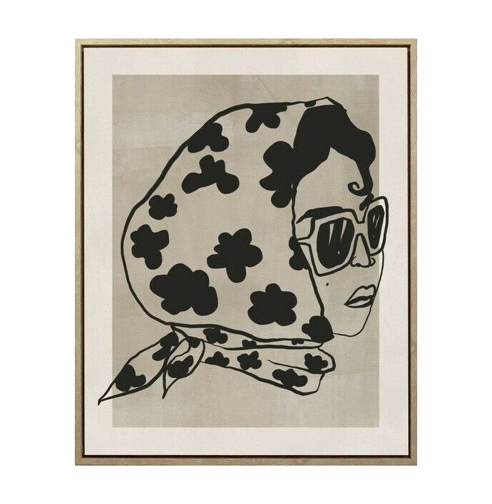 Schilderij retro vrouw