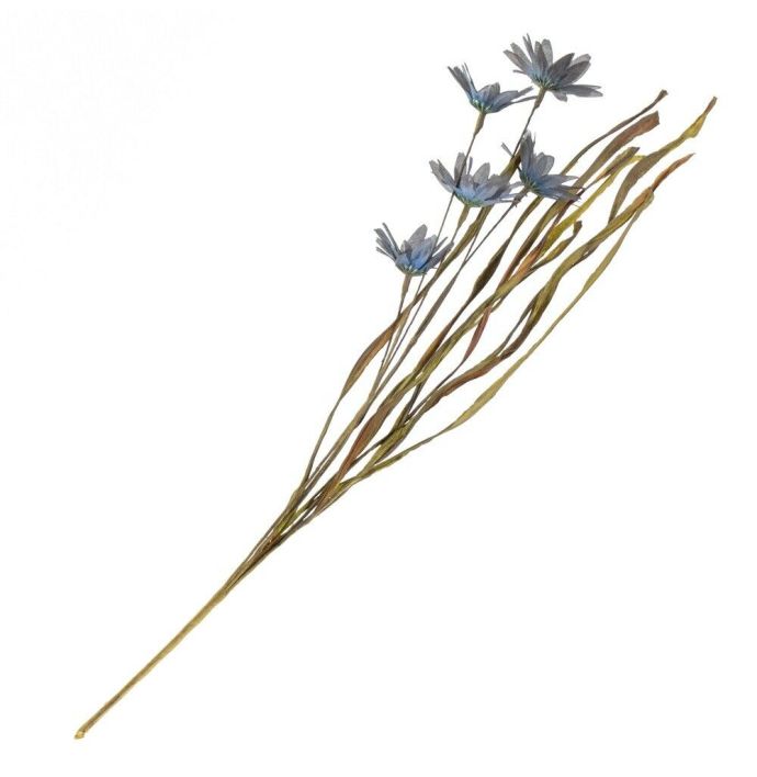 Kunstbloem calendula blauw