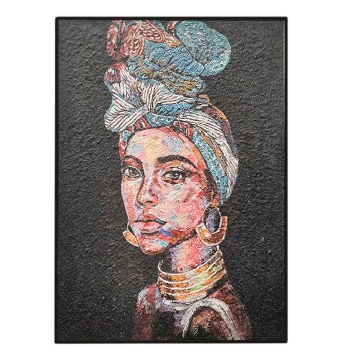 Schilderij vrouw kleurrijk