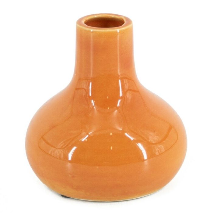 Aardewerk vaasje tangerine/oranje