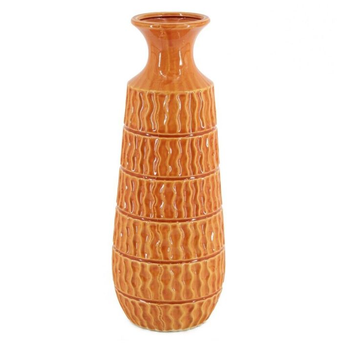 Aardewerk vaas tangerine/oranje