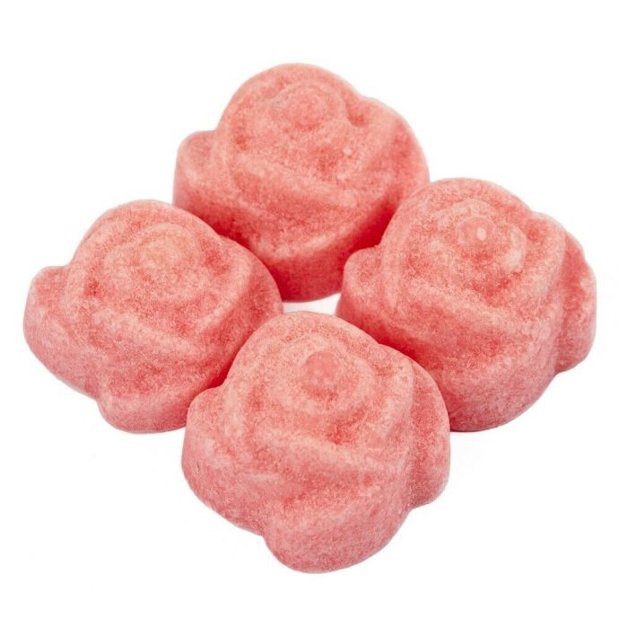 Organza zakje met 4x amberblokje roos ´Invicto´