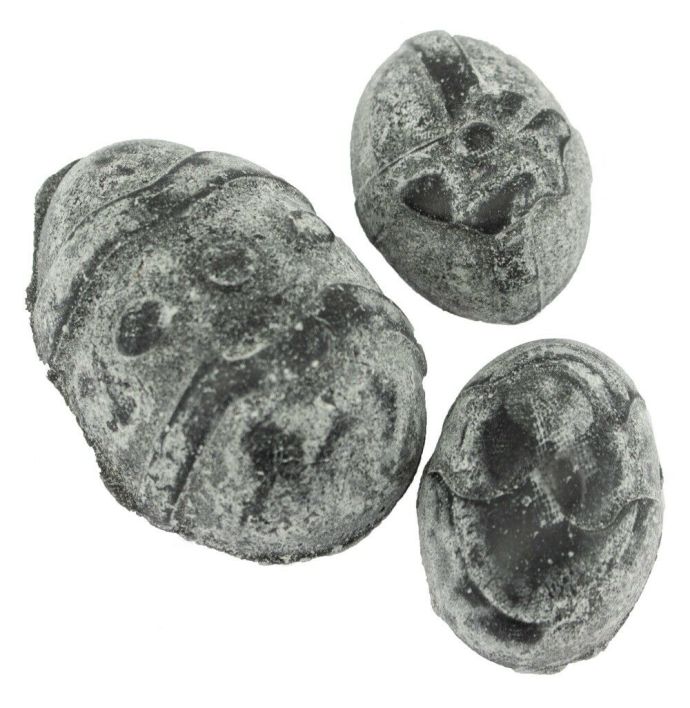 Organza zakje met 3x amberblokje Paaseieren ´Black musk´