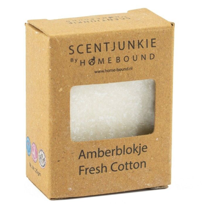 Amberblok in doosje ´Fresh cotton´