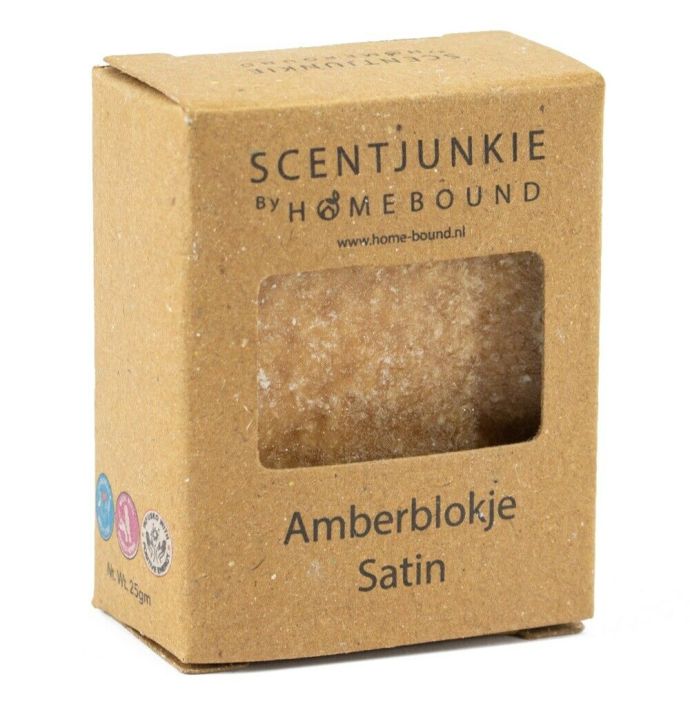 Amberblok in doosje ´Satin´