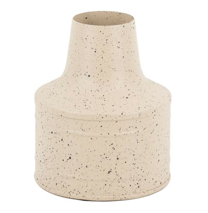 Metalen vaas zand dots