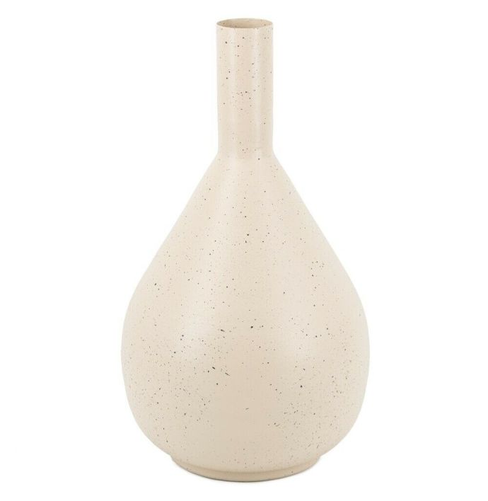 Metalen ornament vaas zand dots