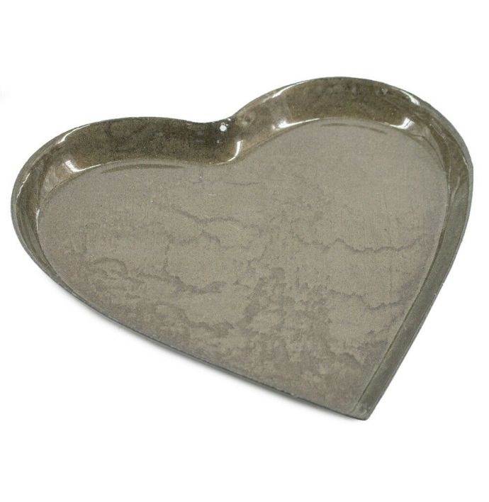 Metalen tray hart olive