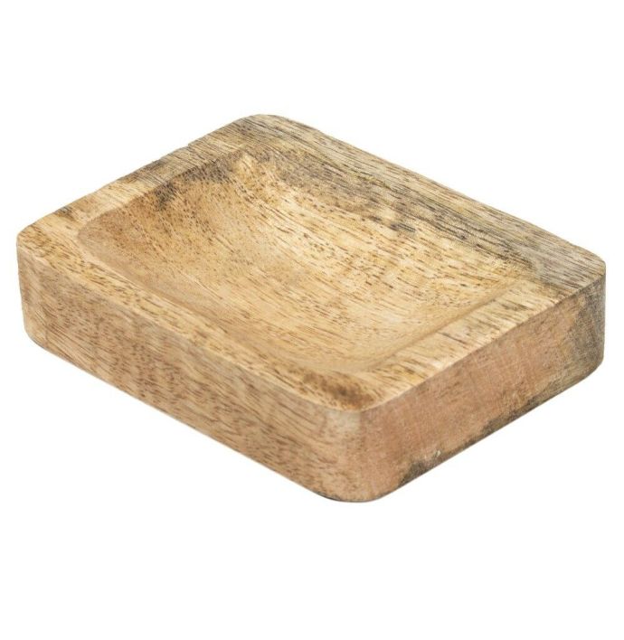 Houten amberschaaltje rechthoek