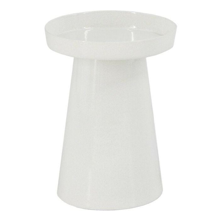 Metalen kaarsenstandaard white marble