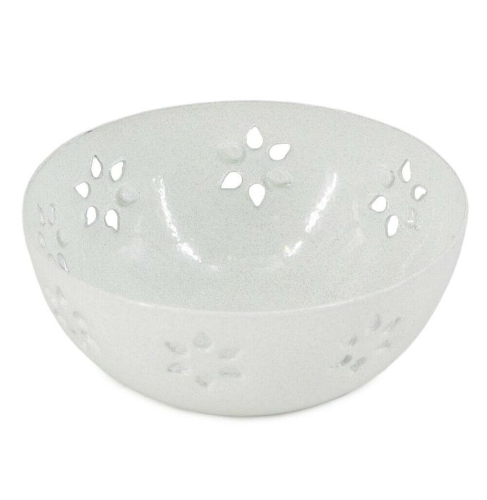 Schaaltje bloemen wit