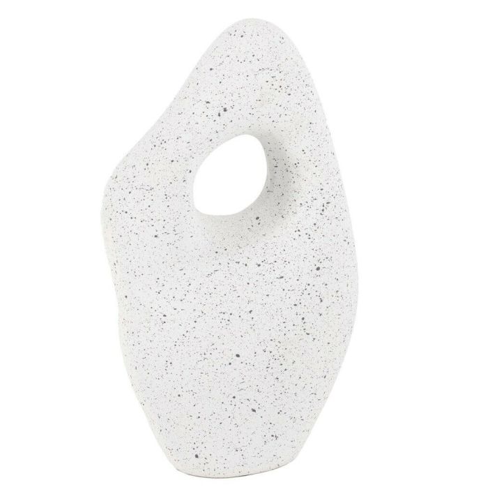 Aardewerk donut ornament naturel