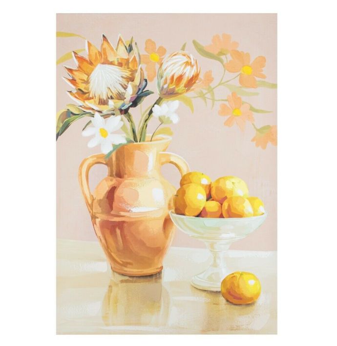 Schilderij handgeschilderd stilleven kleurrijk